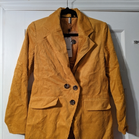 TOPSHOP CORDUROY SUIT JACKET - Picture 2 of 5